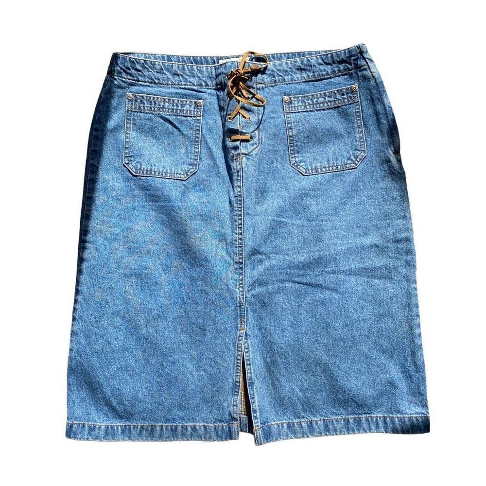Y2K Denim Knee Length Skirt